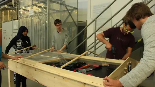 The construction of the solar dryer