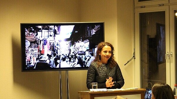 AGYA member Tamirace Fakhoury on stage during the Salon Sophie Charlotte