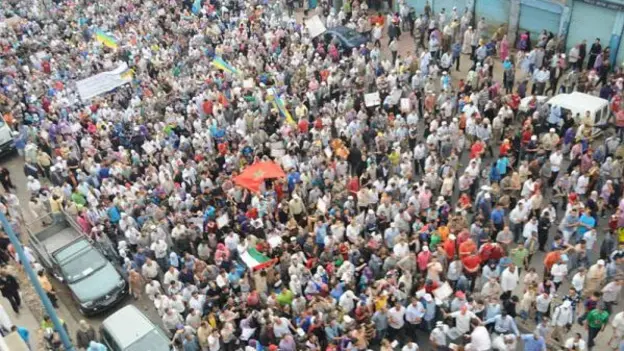 People demonstrating