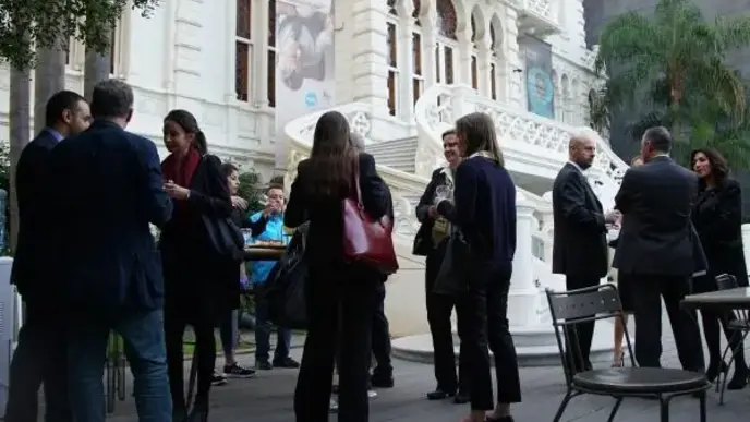 The participants of the symposium in front of the Sursock Musuem