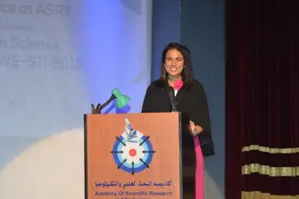 A speaker at the panel discussion