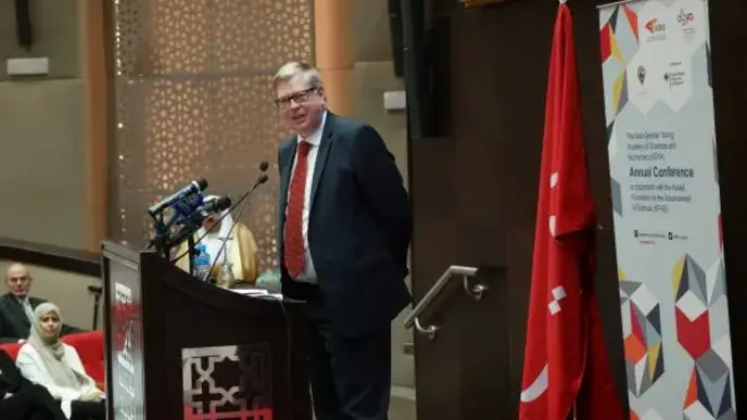A speaker at the conference
