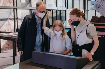 Visitors at the exhibition