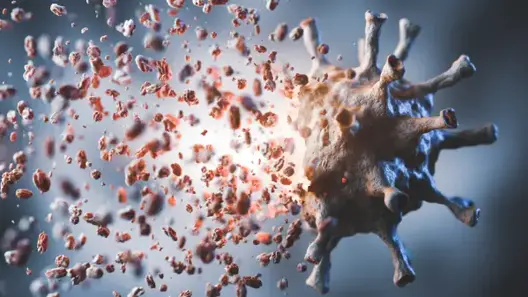 Graphic destruction of corona virus
