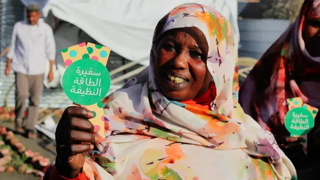Participating woman as energy ambassador