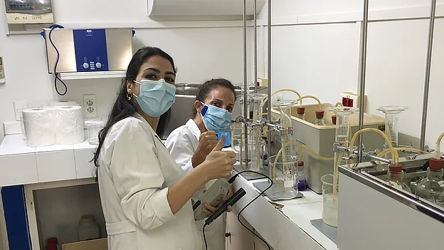 Scientists at the laboratory University St Joseph, Lebanon