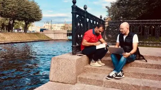 AGYA members Bilal Orfali and Kirill Dmitriev St. Petersburg